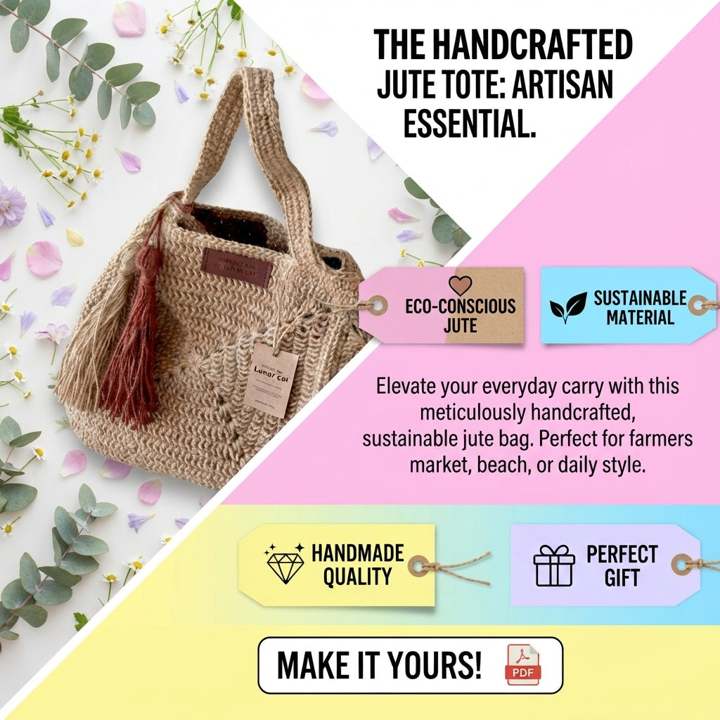 Granny Square Purse Tote | Crochet Pattern PDF