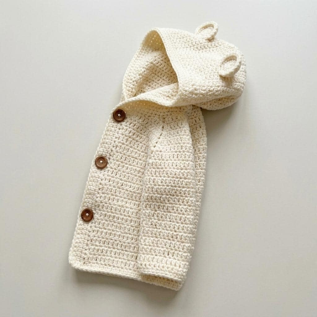Bear Ears Baby Hoodie Bear Ears v2 | Crochet Pattern PDF