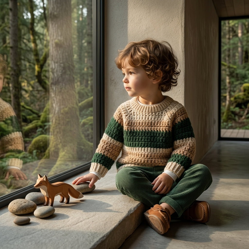 Raglan Baby Sweater Textured v3 | Crochet Pattern PDF