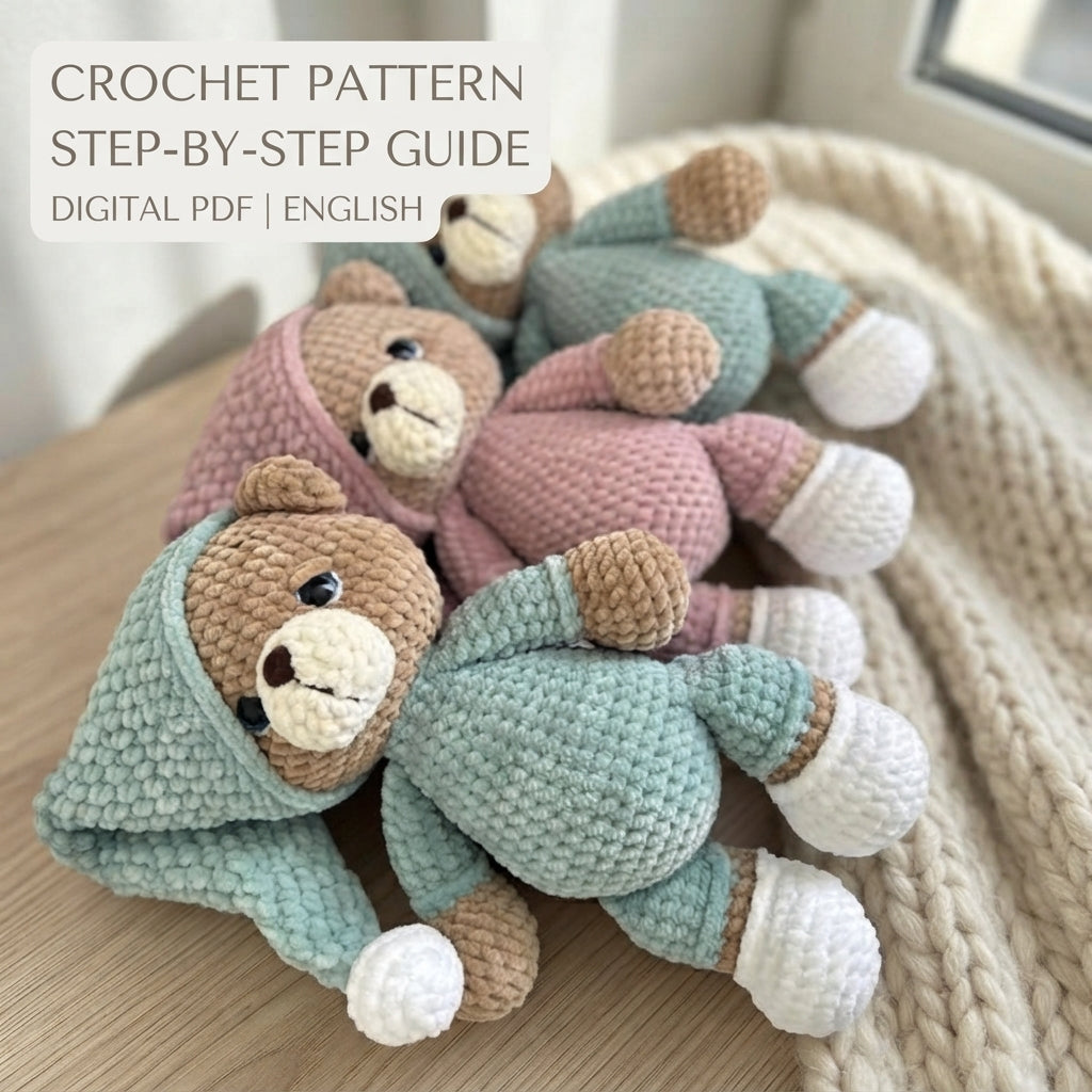 Cuddly Teddy Bear Buddy | Crochet Pattern PDF