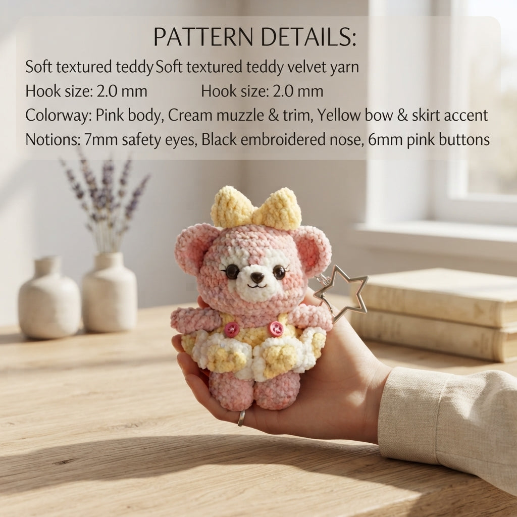 Cute Keychain Keyring | Amigurumi PDF Guide — Design 2