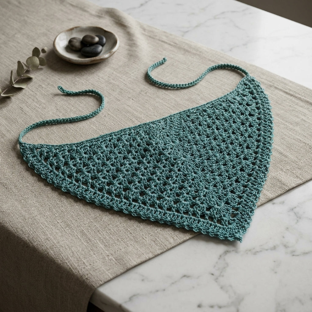 Iris Floral Triangle Bandana | Crochet Pattern PDF