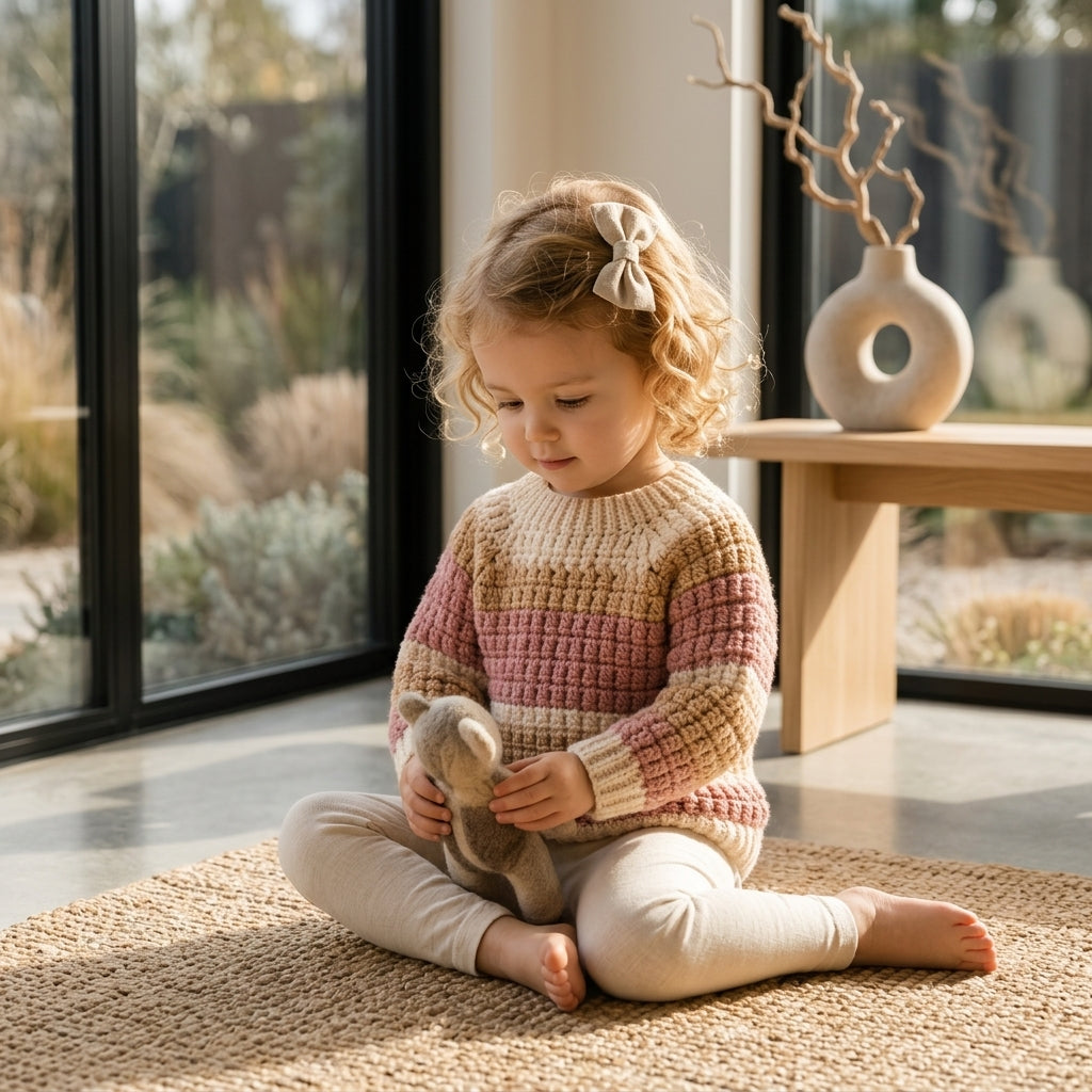 Raglan Baby Sweater Textured v3 | Crochet Pattern PDF