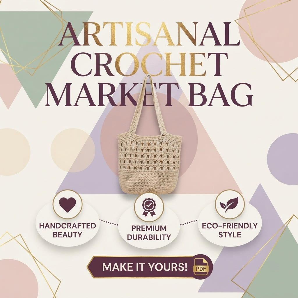 Market Bag Mesh Bag Tote | Crochet Pattern PDF