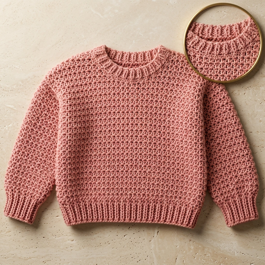Textured Baby Pullover Oversized v3 | Crochet Pattern PDF