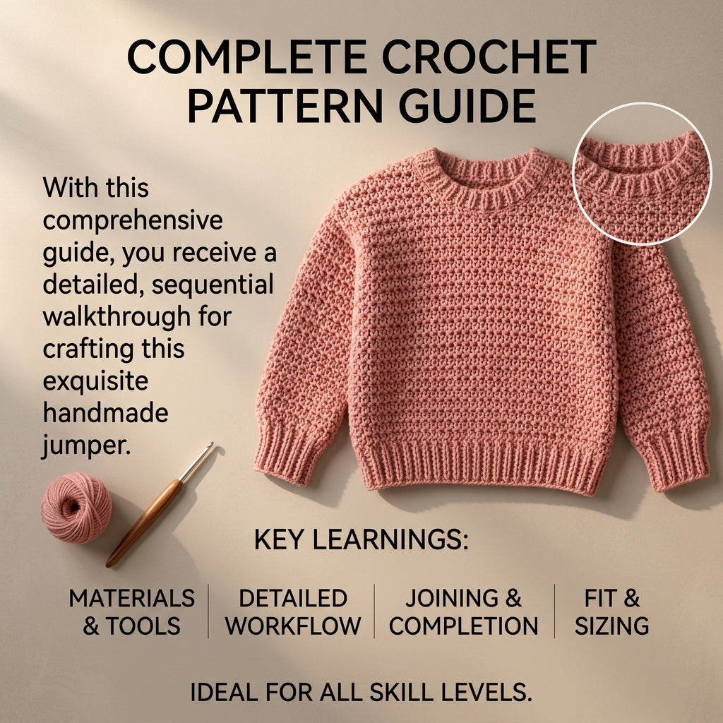 Textured Baby Pullover Oversized v3 | Crochet Pattern PDF