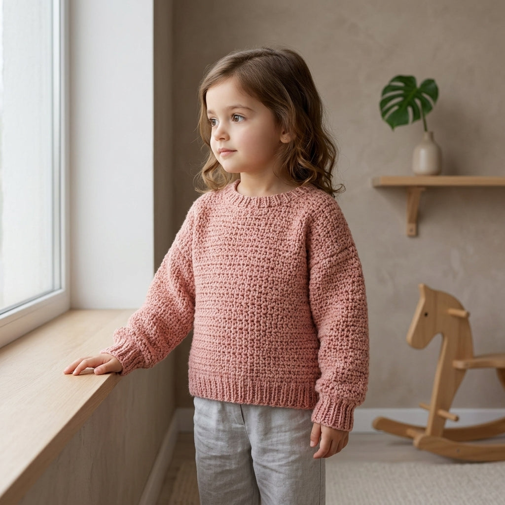 Textured Baby Pullover Oversized v3 | Crochet Pattern PDF