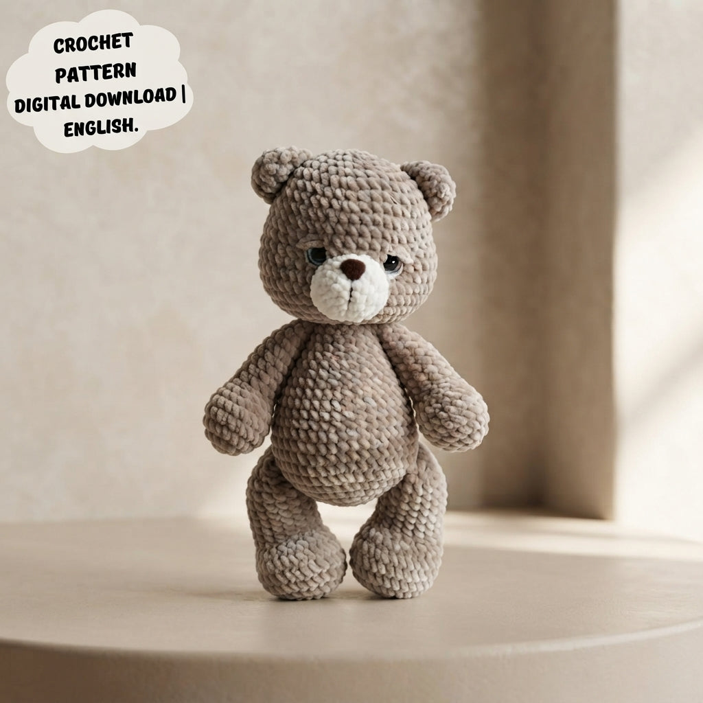 Cuddly Teddy Bear Buddy | Crochet Pattern PDF