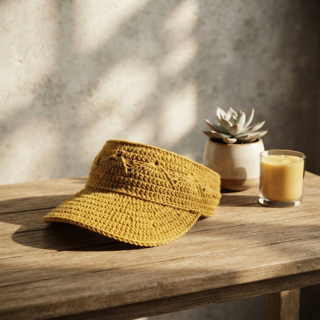 Modern Sun Visor | Crochet Hat Pattern PDF — Design 8