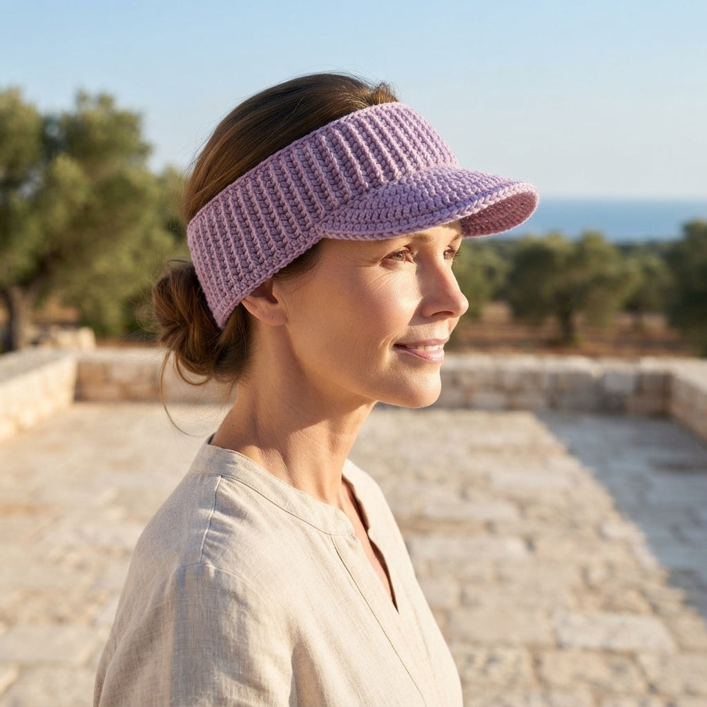 Modern Sun Visor | Crochet Hat Pattern PDF — Design 8