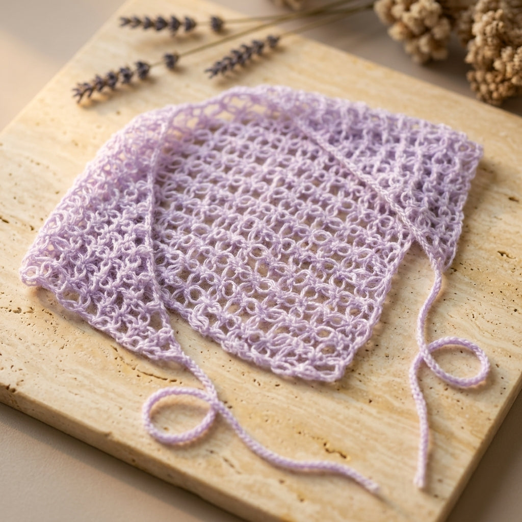 Lacy Floral Boho Head Scarf | Crochet Pattern PDF
