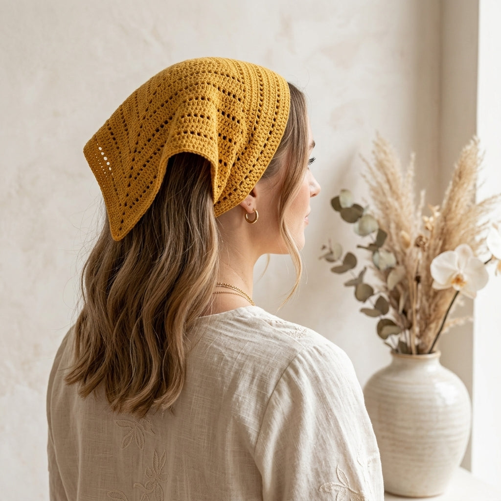 Classic Crochet Head Scarf | Crochet Pattern PDF