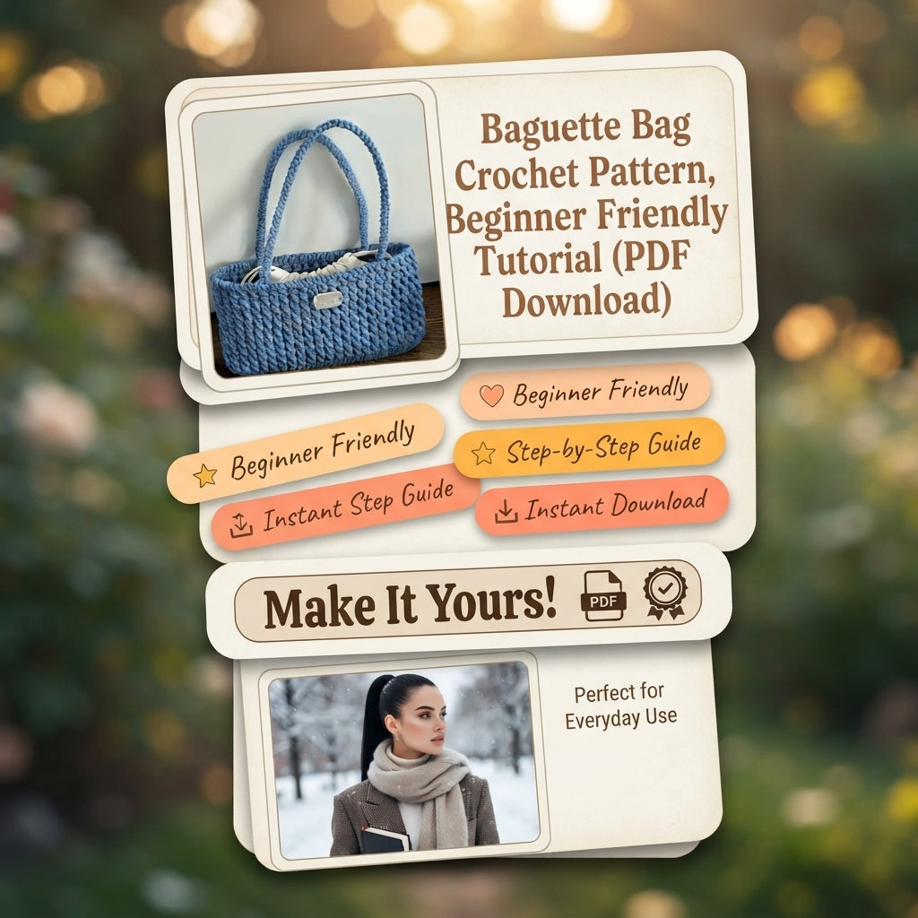Baguette Bag Bag | Crochet Pattern PDF