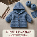 Hooded Sweater Newborn Baby Hoodie | Crochet Pattern PDF