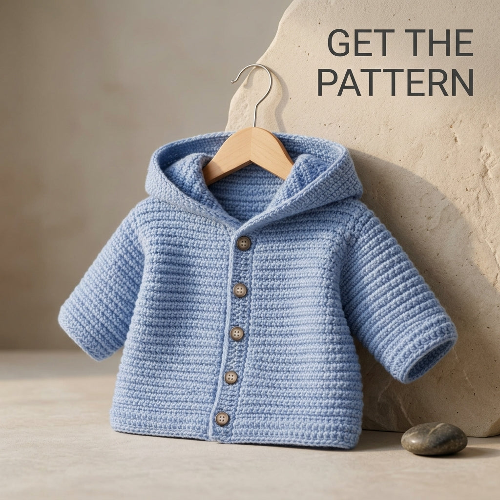 Hooded Sweater Newborn Baby Hoodie | Crochet Pattern PDF