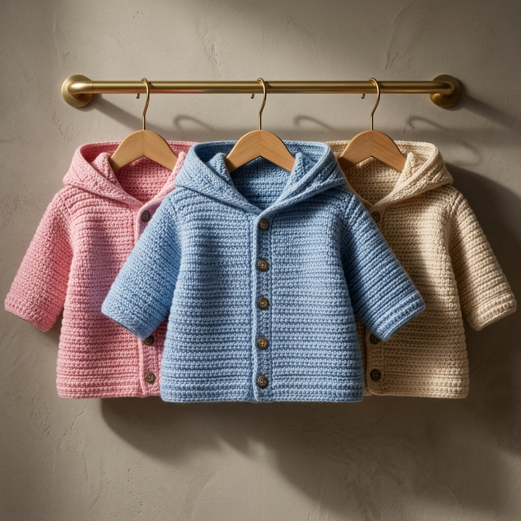 Hooded Sweater Newborn Baby Hoodie | Crochet Pattern PDF
