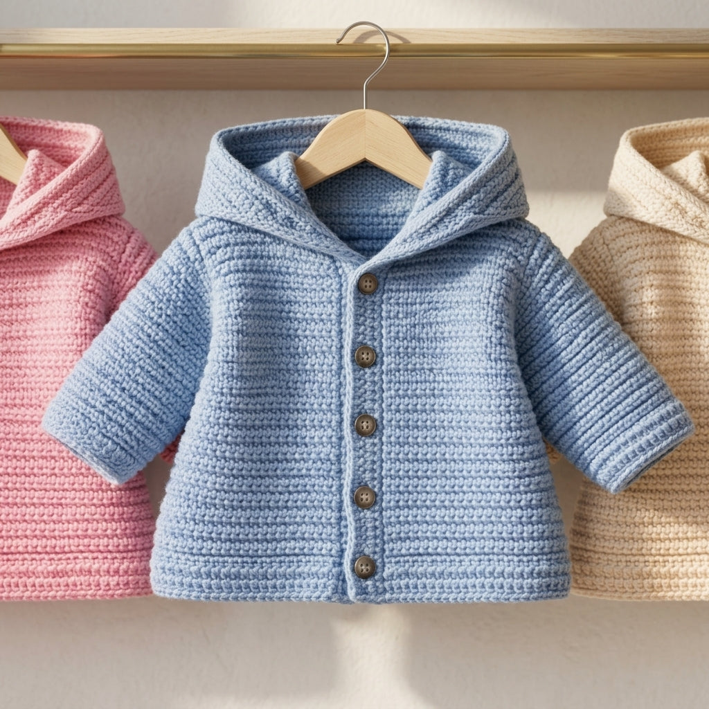 Hooded Sweater Newborn Baby Hoodie | Crochet Pattern PDF
