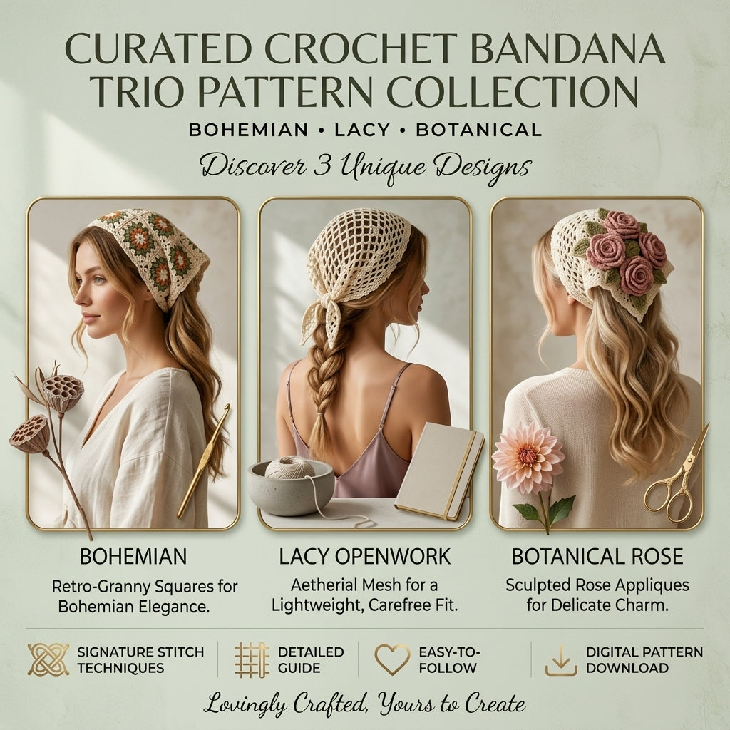 10-in-1 Festival Bandana Bundle | Crochet Pattern PDF