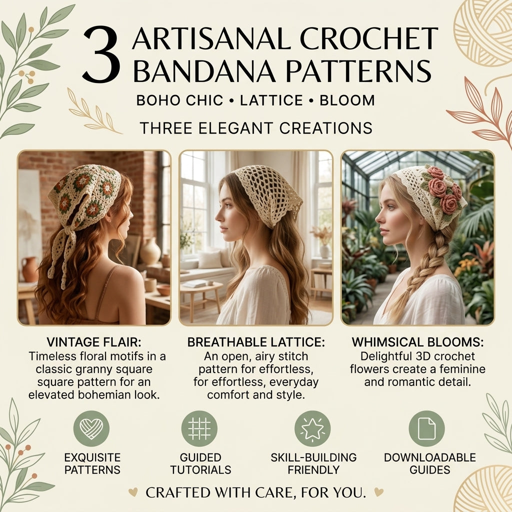 10-in-1 Festival Bandana Bundle | Crochet Pattern PDF