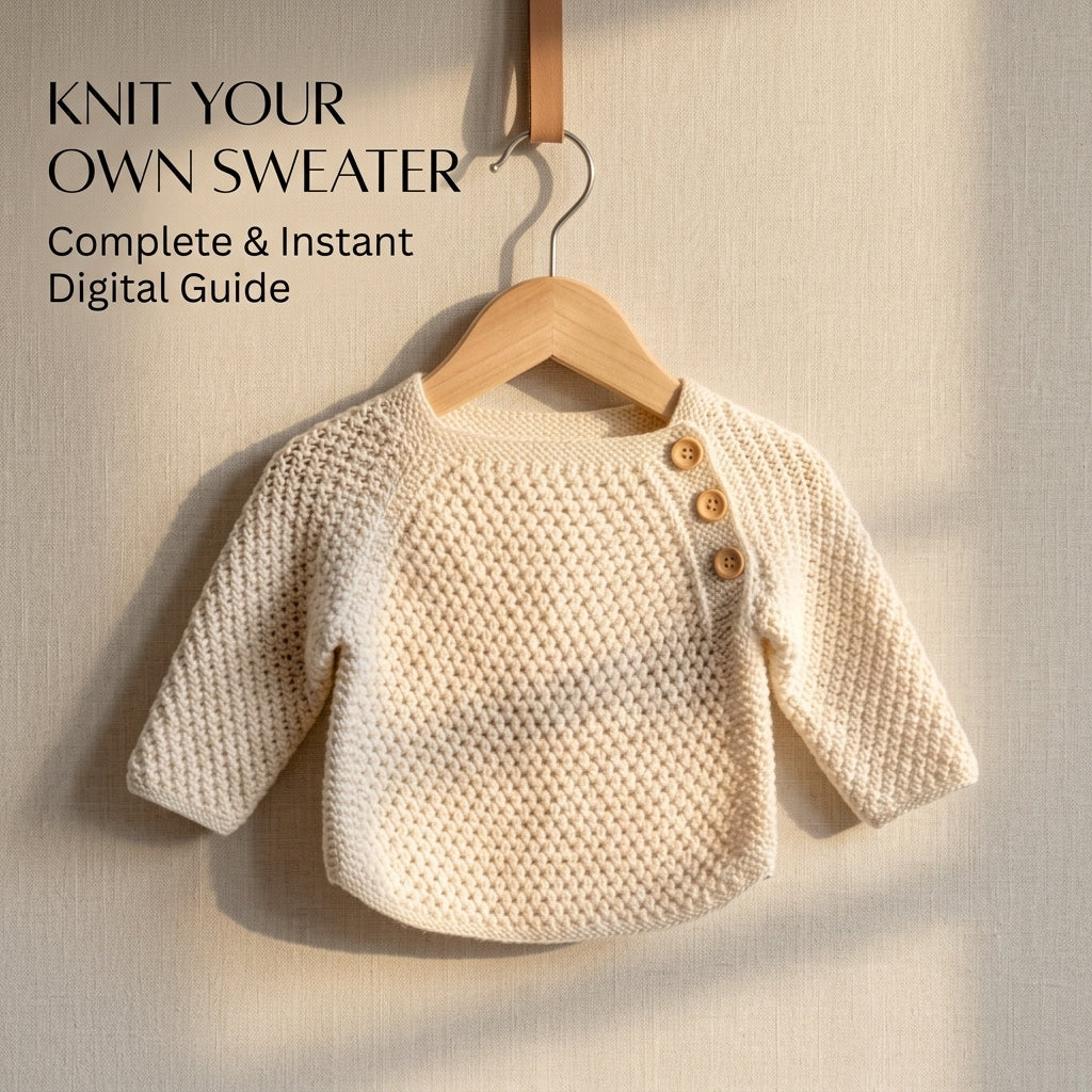 Knit Sweater Boys Baby Cardigan | Crochet Pattern PDF