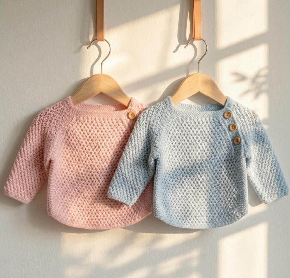 Knit Sweater Boys Baby Cardigan | Crochet Pattern PDF
