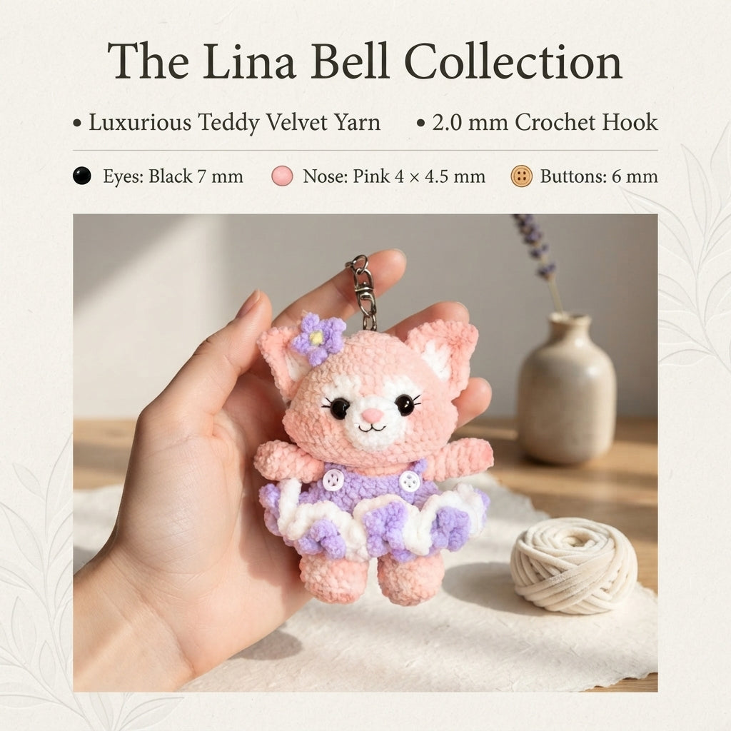 Cute Keychain Keyring | Amigurumi PDF Guide — Design 2