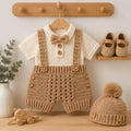Boy Romper Hat Baby Booties | Crochet Pattern PDF