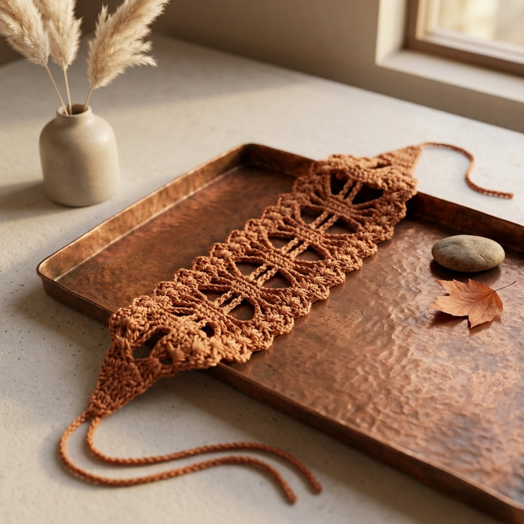 Boho Lace Headband Wrap | Crochet Pattern PDF