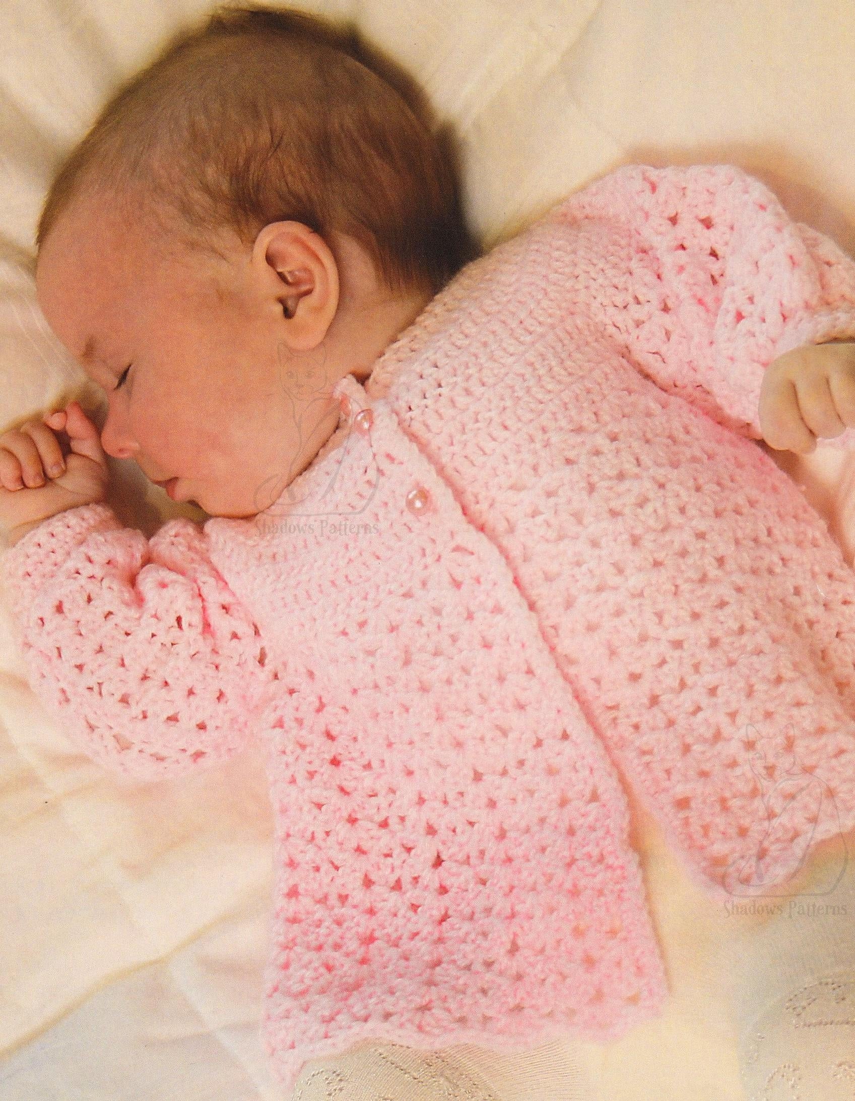 Babies Pretty Matinee Baby Crochet Pattern | Crochet Pattern PDF