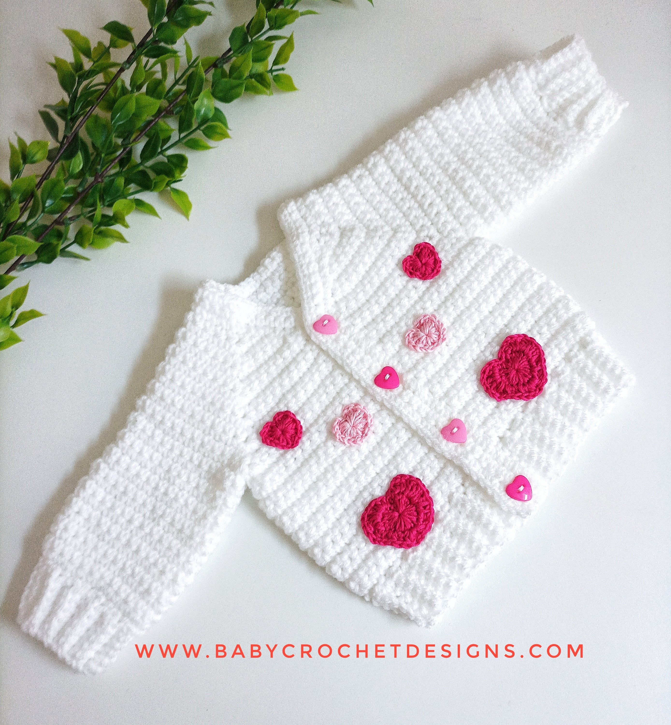 Little Applique Cardigan Baby Cardigan | Crochet Pattern PDF