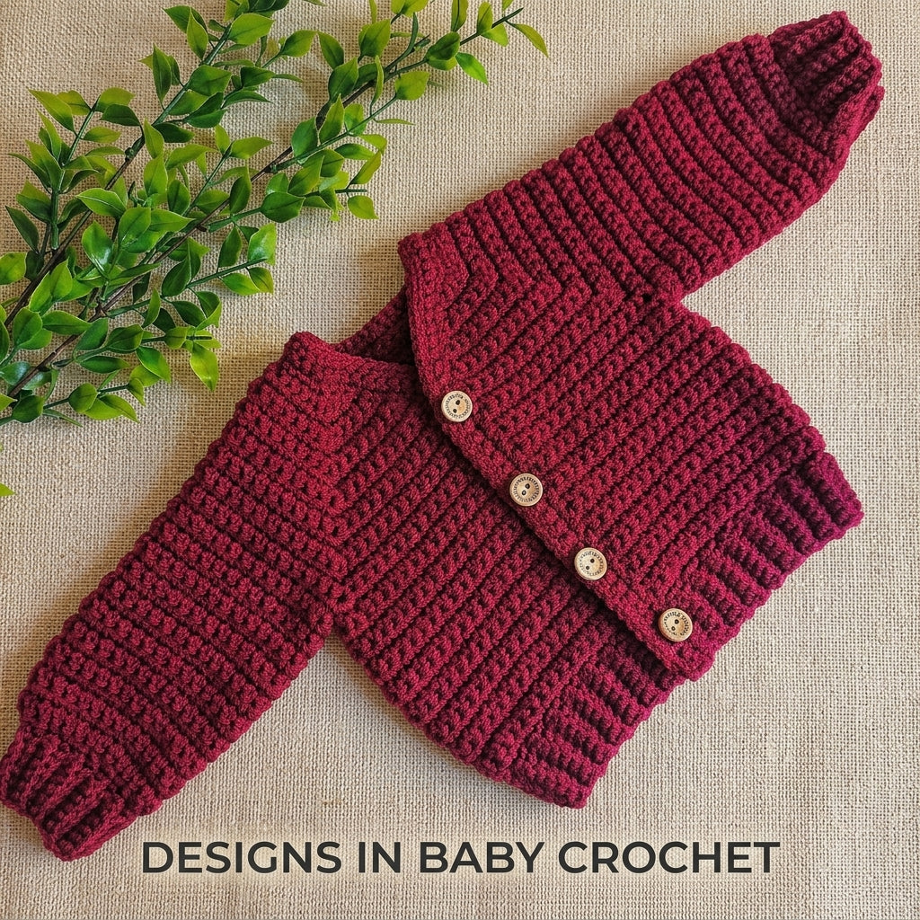 Little Applique Cardigan Baby Cardigan | Crochet Pattern PDF