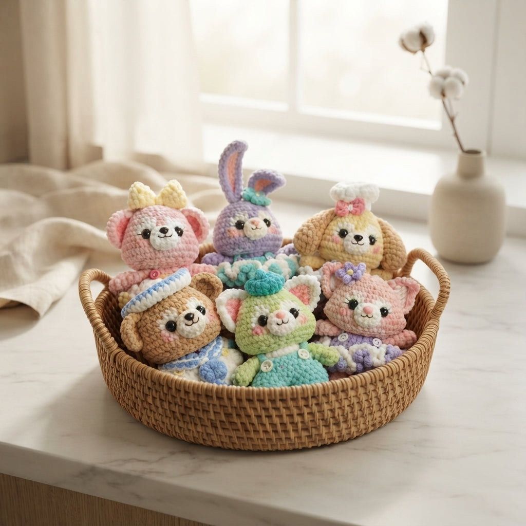 Cute Keychain Keyring | Amigurumi PDF Guide — Design 2