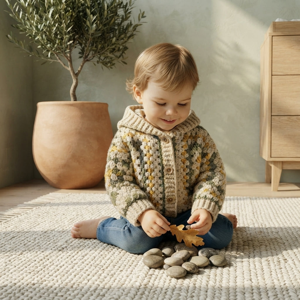 Granny Square Baby Hoodie | Crochet Pattern PDF