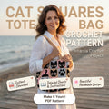 Cat Squares Tote | Crochet Pattern PDF