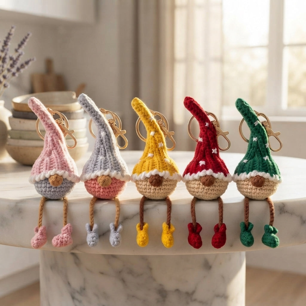 Whimsical Bag Charm Keychain | PDF Crochet Guide — Design 3