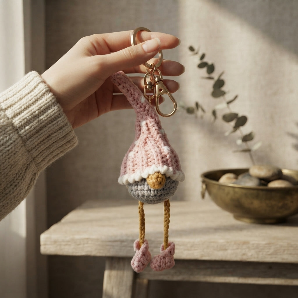 Whimsical Bag Charm Keychain | PDF Crochet Guide — Design 3