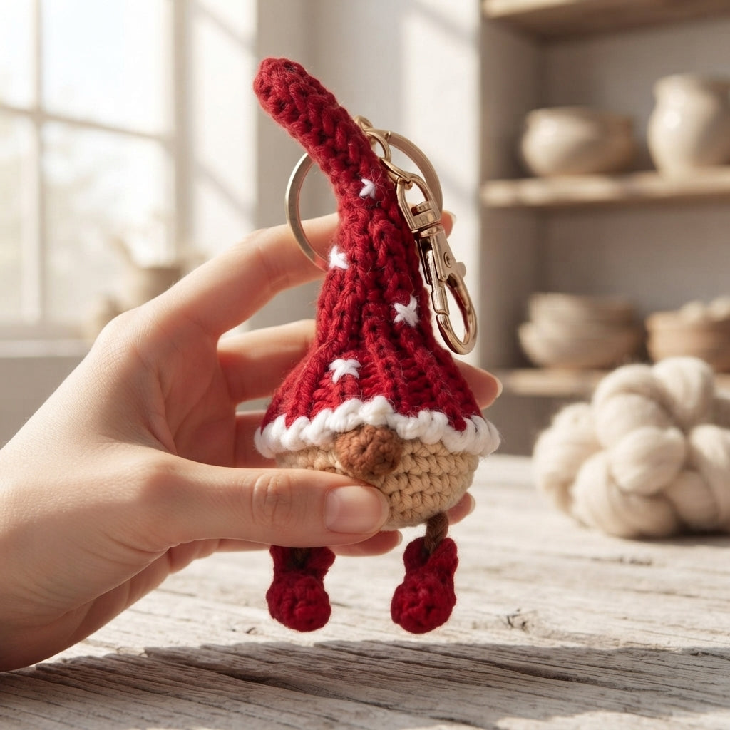 Whimsical Bag Charm Keychain | PDF Crochet Guide — Design 3