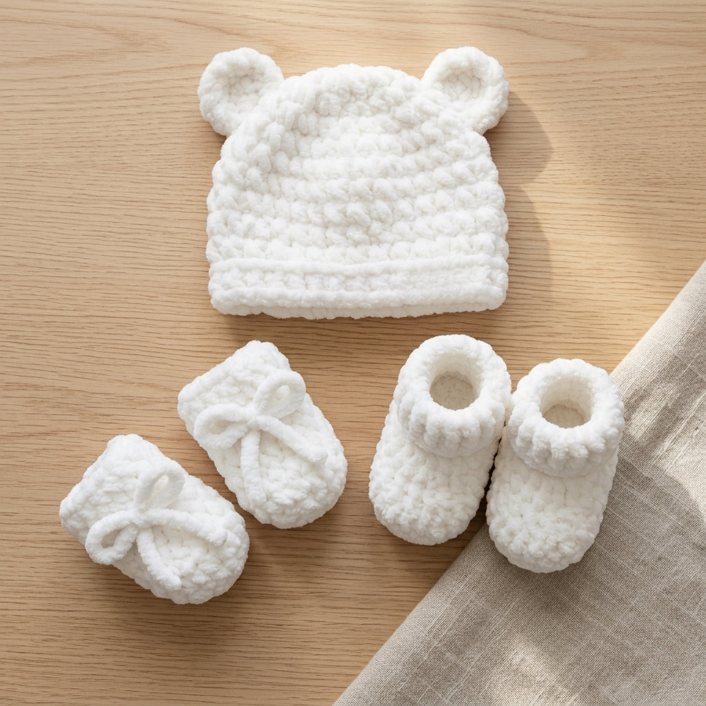 Hat Mittens Booties Baby Booties | Crochet Pattern PDF