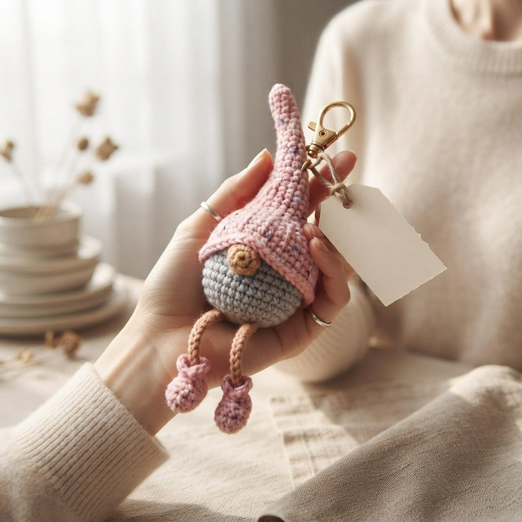 Whimsical Bag Charm Keychain | PDF Crochet Guide — Design 3