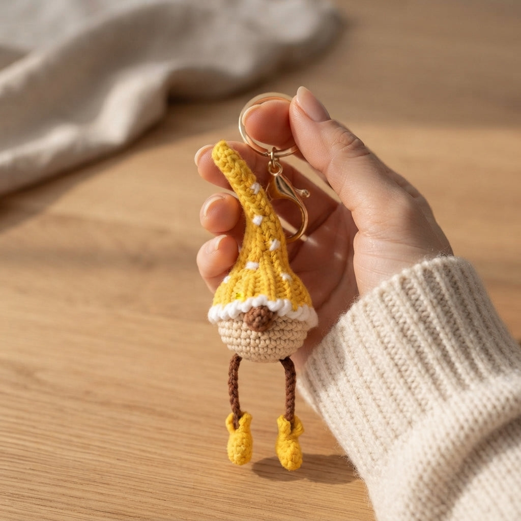Whimsical Bag Charm Keychain | PDF Crochet Guide — Design 3