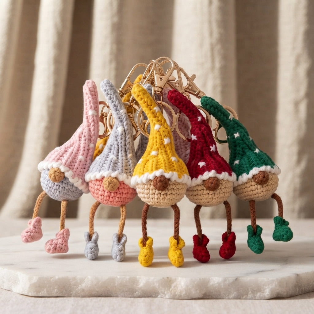 Whimsical Bag Charm Keychain | PDF Crochet Guide — Design 3