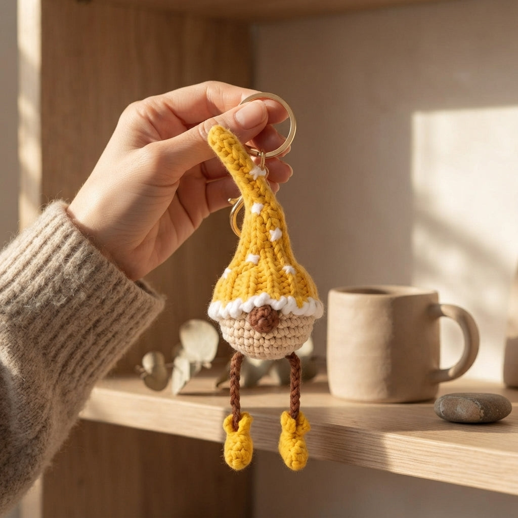 Whimsical Bag Charm Keychain | PDF Crochet Guide — Design 3