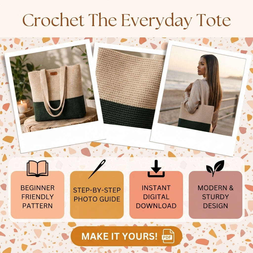Shoulder Bag Market Bag Tote V4 | Crochet Pattern PDF