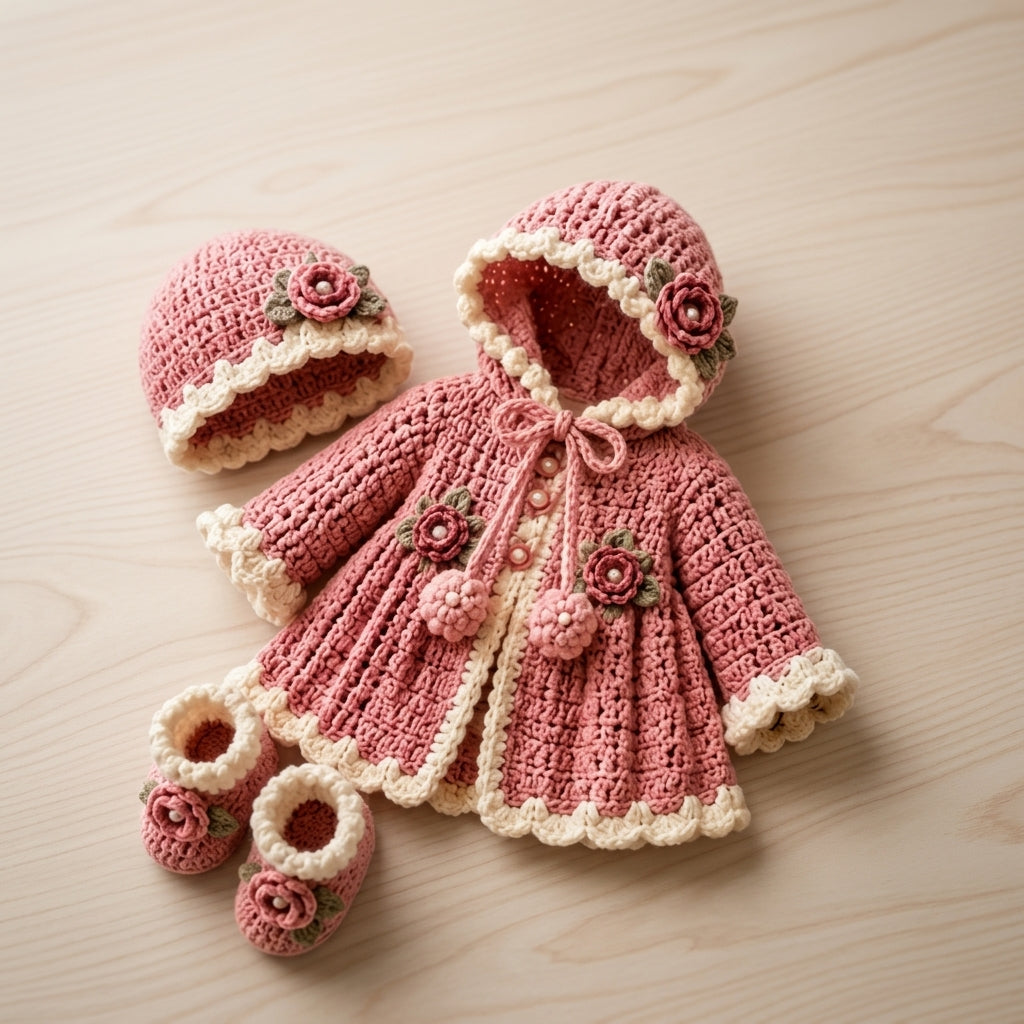 Coat Hat Booties Baby Booties | Crochet Pattern PDF