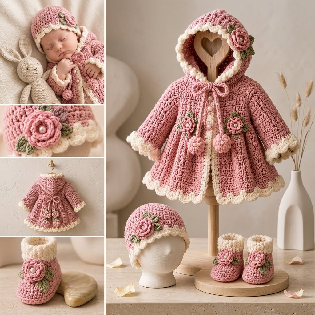 Coat Hat Booties Baby Booties | Crochet Pattern PDF