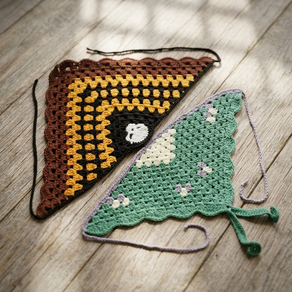 Luna & Death Moth Bandana | Crochet Pattern PDF