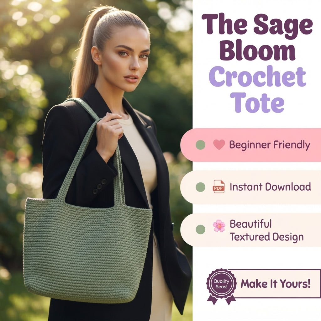 Shoulder Bag Market Bag Tote V4 | Crochet Pattern PDF