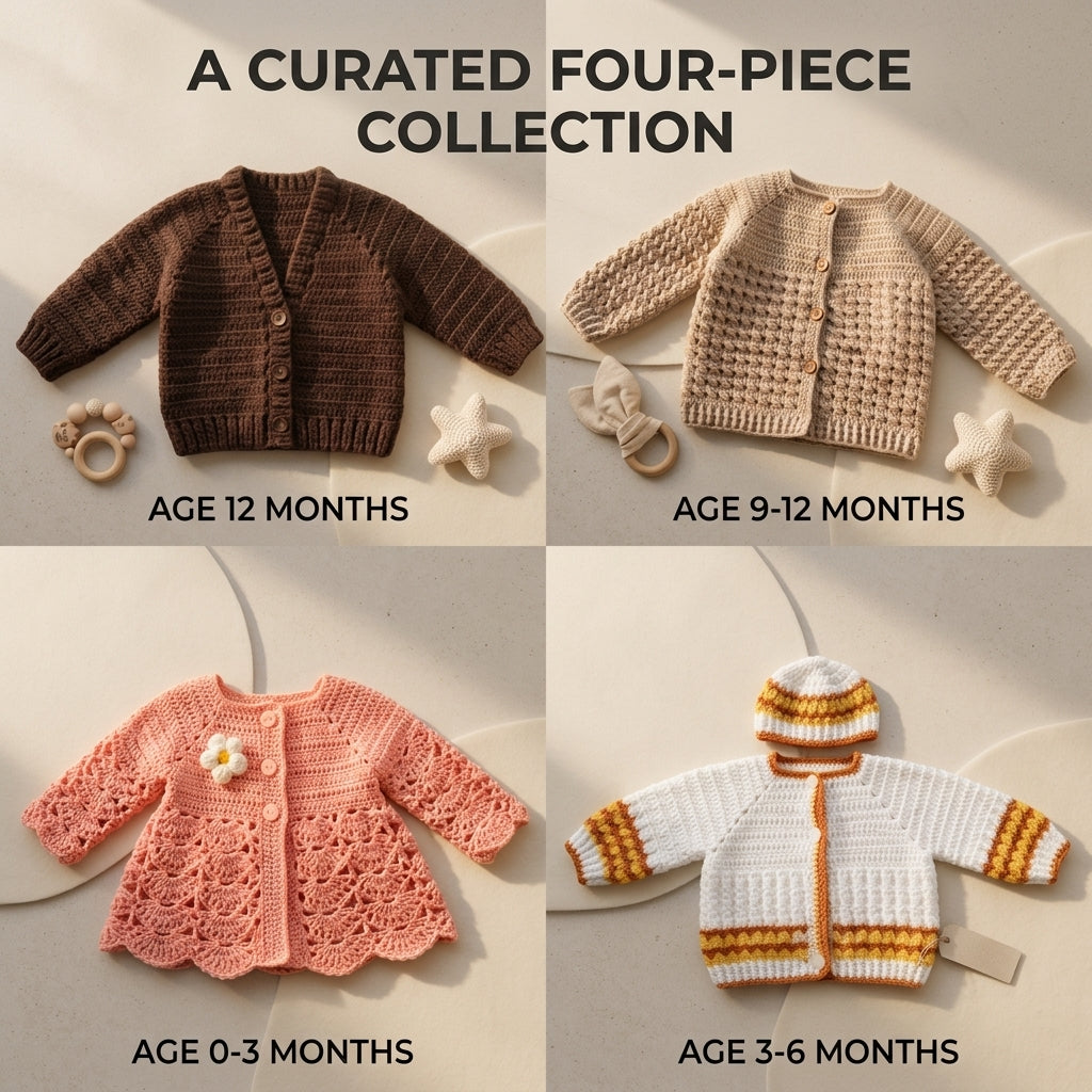 Cardigan Bundle 0-12 Baby Cardigan | Crochet Pattern PDF