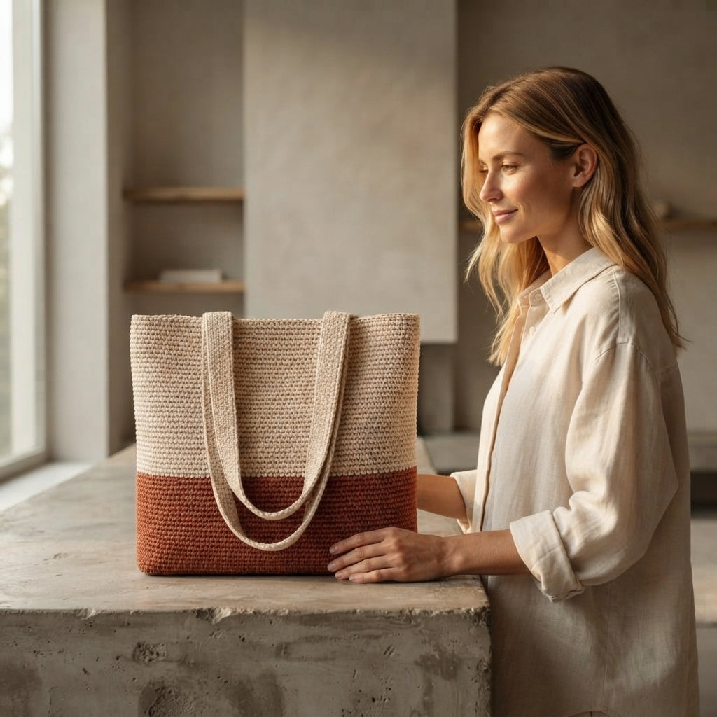 Shoulder Bag Market Bag Tote V4 | Crochet Pattern PDF