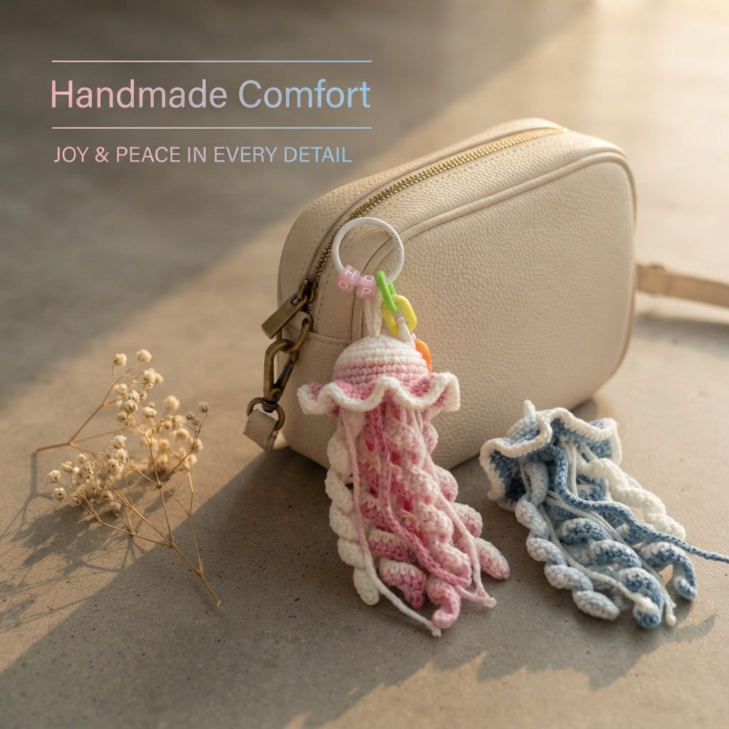 Gorgeous Jellyfish Bag Charm | Crochet PDF Pattern — Design 2